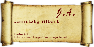 Jamnitzky Albert névjegykártya