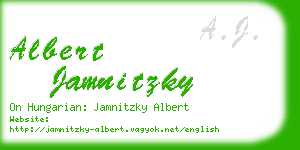 albert jamnitzky business card